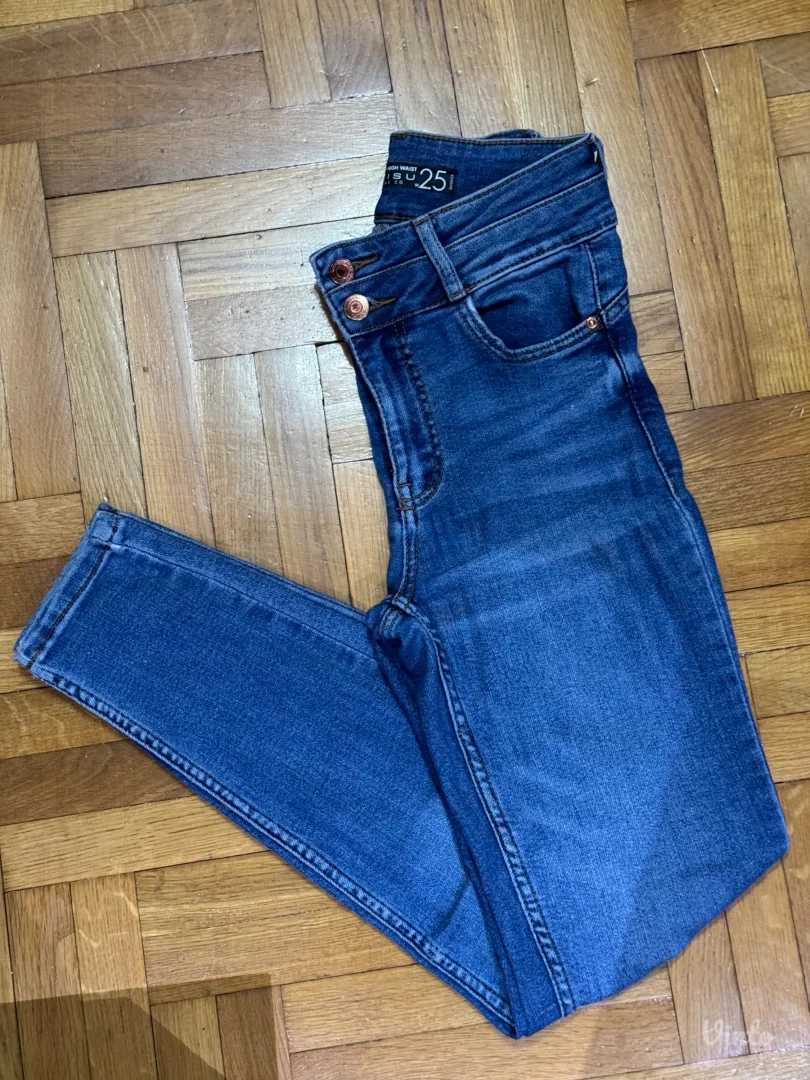 Ženske farmerke push up high waist 25