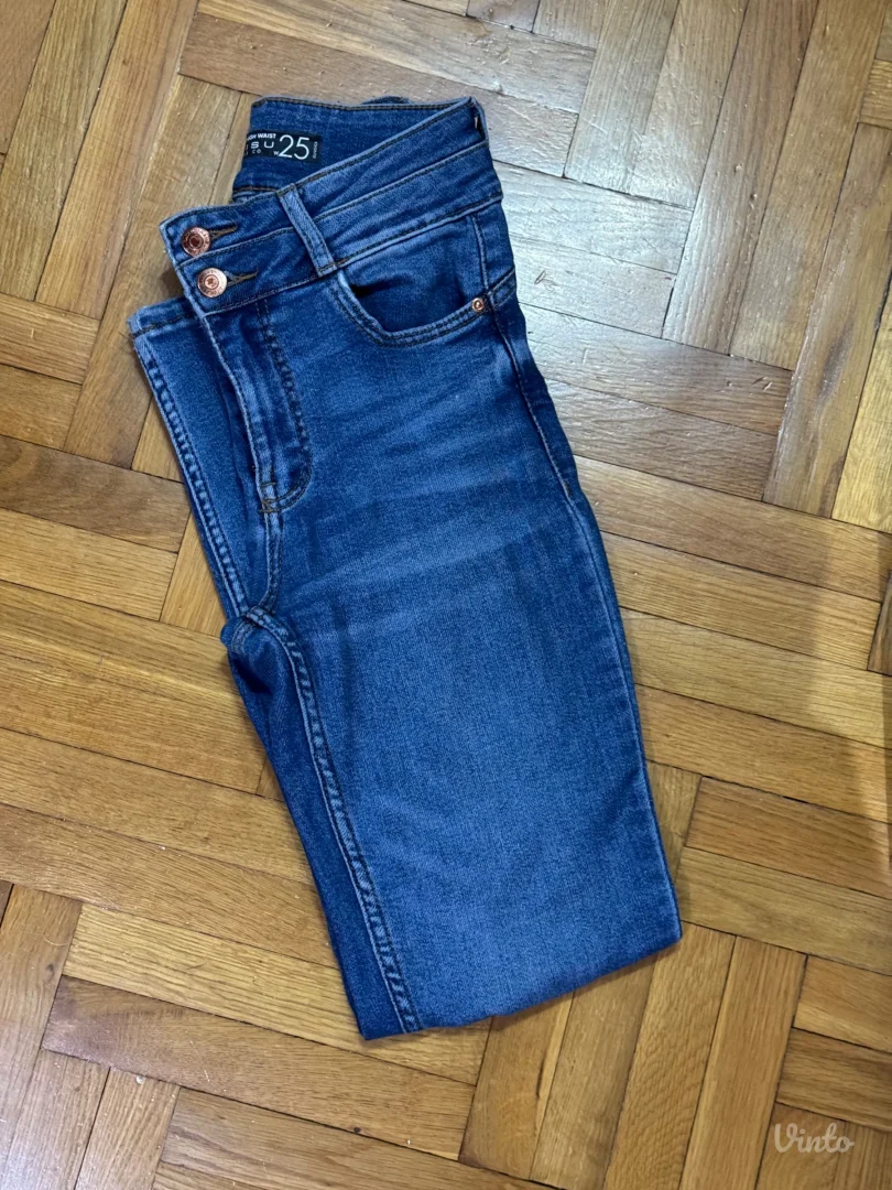 Ženske farmerke push up high waist 25