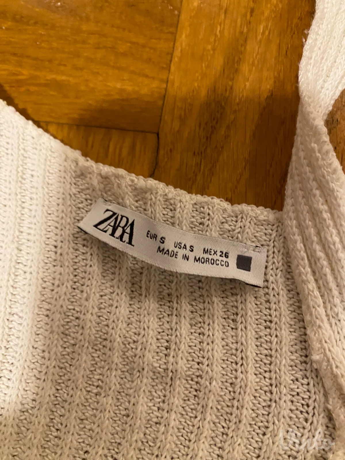 Zara rebrasti pleteni top / majica na bretele