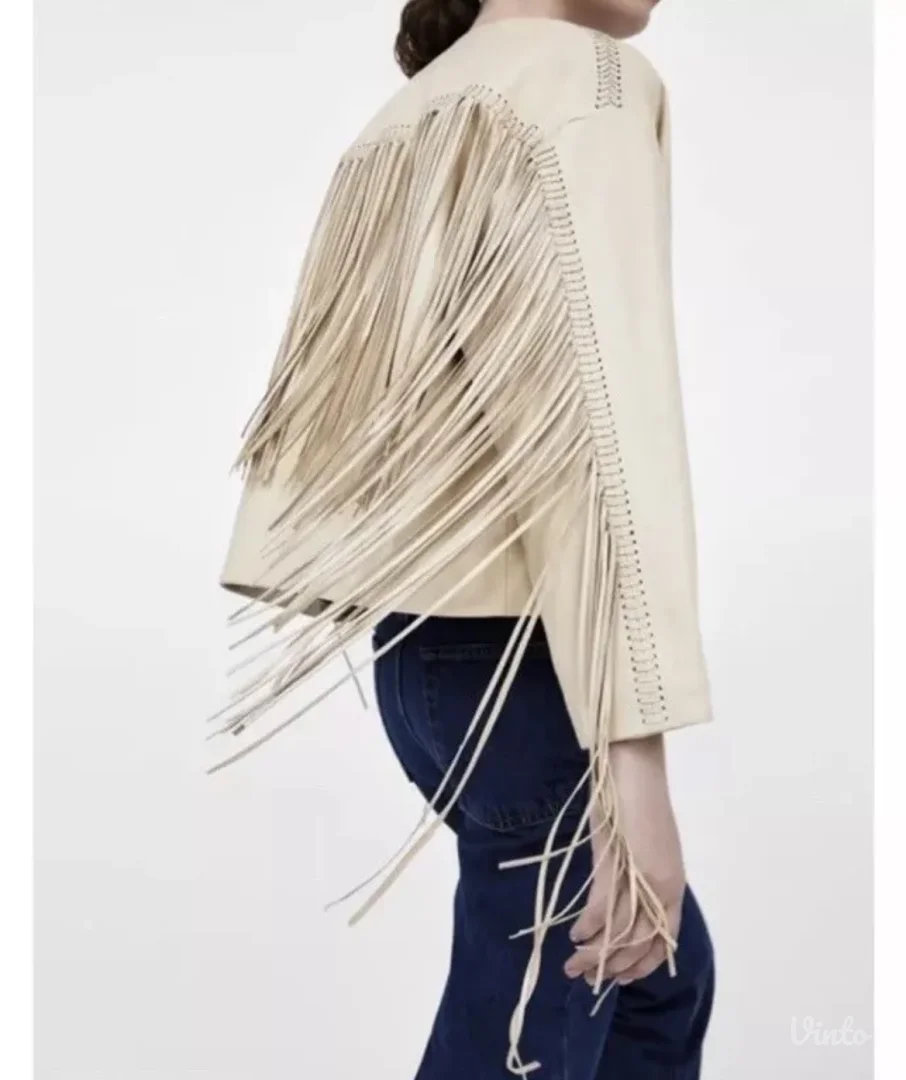 Zara jakna sa resama brusena koza