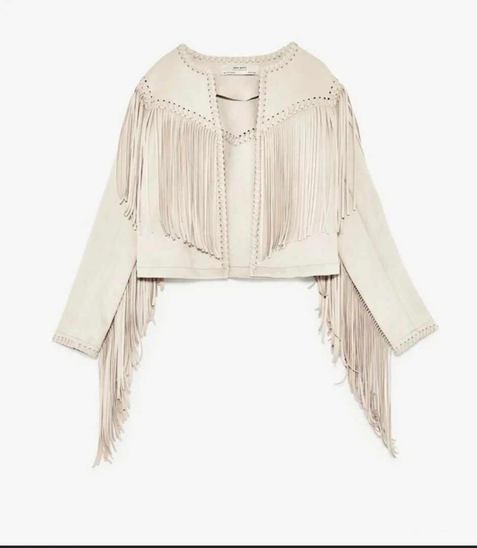 Zara jakna sa resama brusena koza