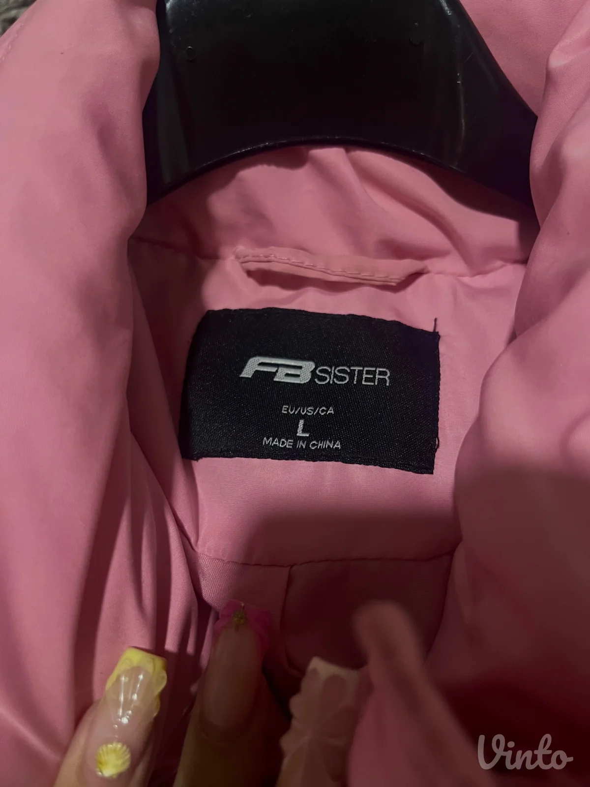 Oversized ženska roze jaknica