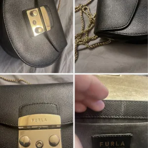 Original Furla crna kožna torba