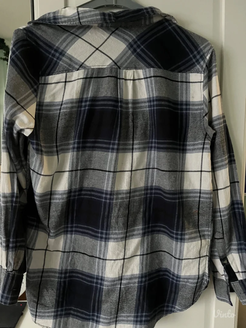 Plavo-bela karirana oversized košulja