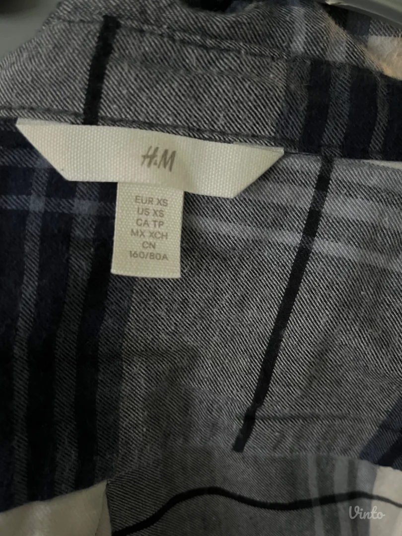 Plavo-bela karirana oversized košulja