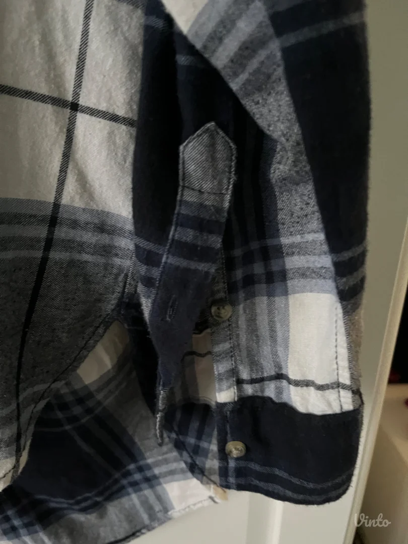 Plavo-bela karirana oversized košulja