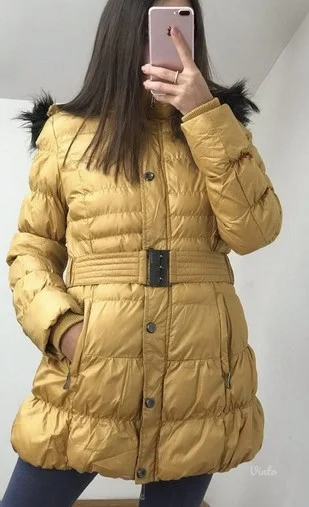 Oker duža zimska jakna, S veličina