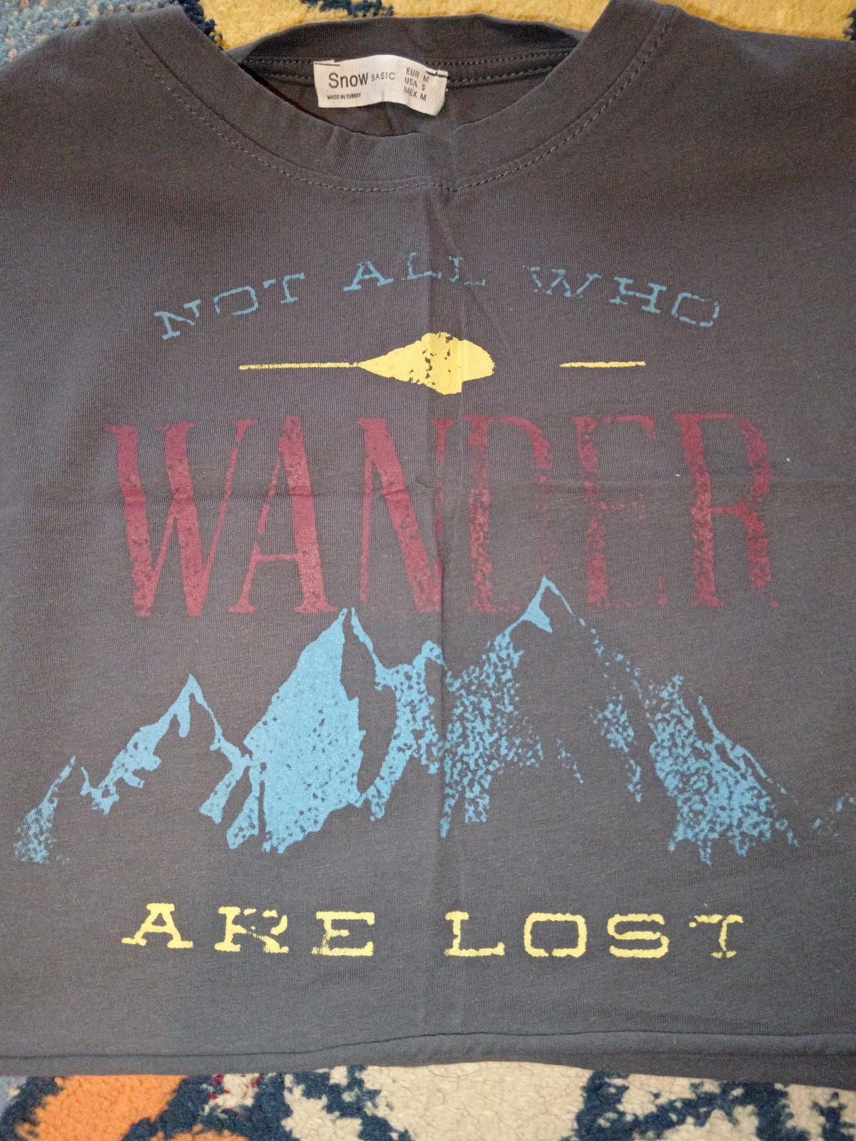 Snow Basic "Wander" tamno siva crop majica / Vel. M