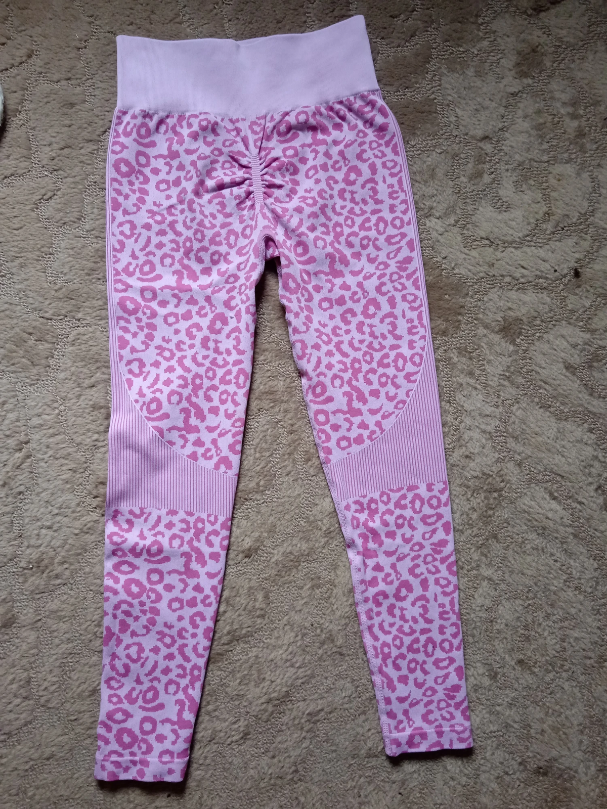 Roze animal print šavne/push-up helanke / Vel. M