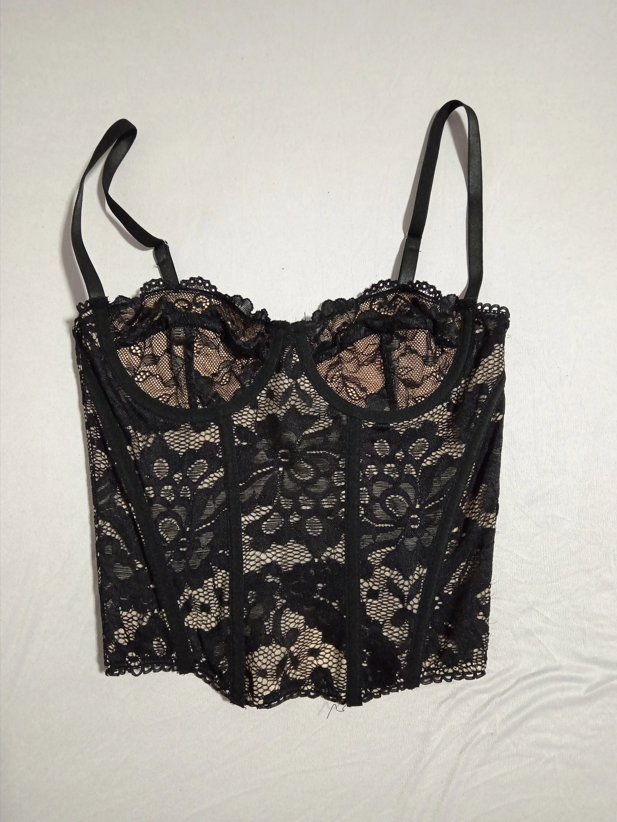 Shein crni čipkani korset / Vel. XS