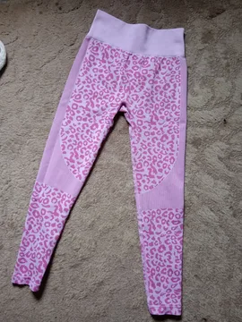 Roze animal print šavne/push-up helanke / Vel. M