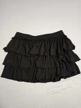 Shein crna mini suknja sa karnerima i mašnom / Vel. S
