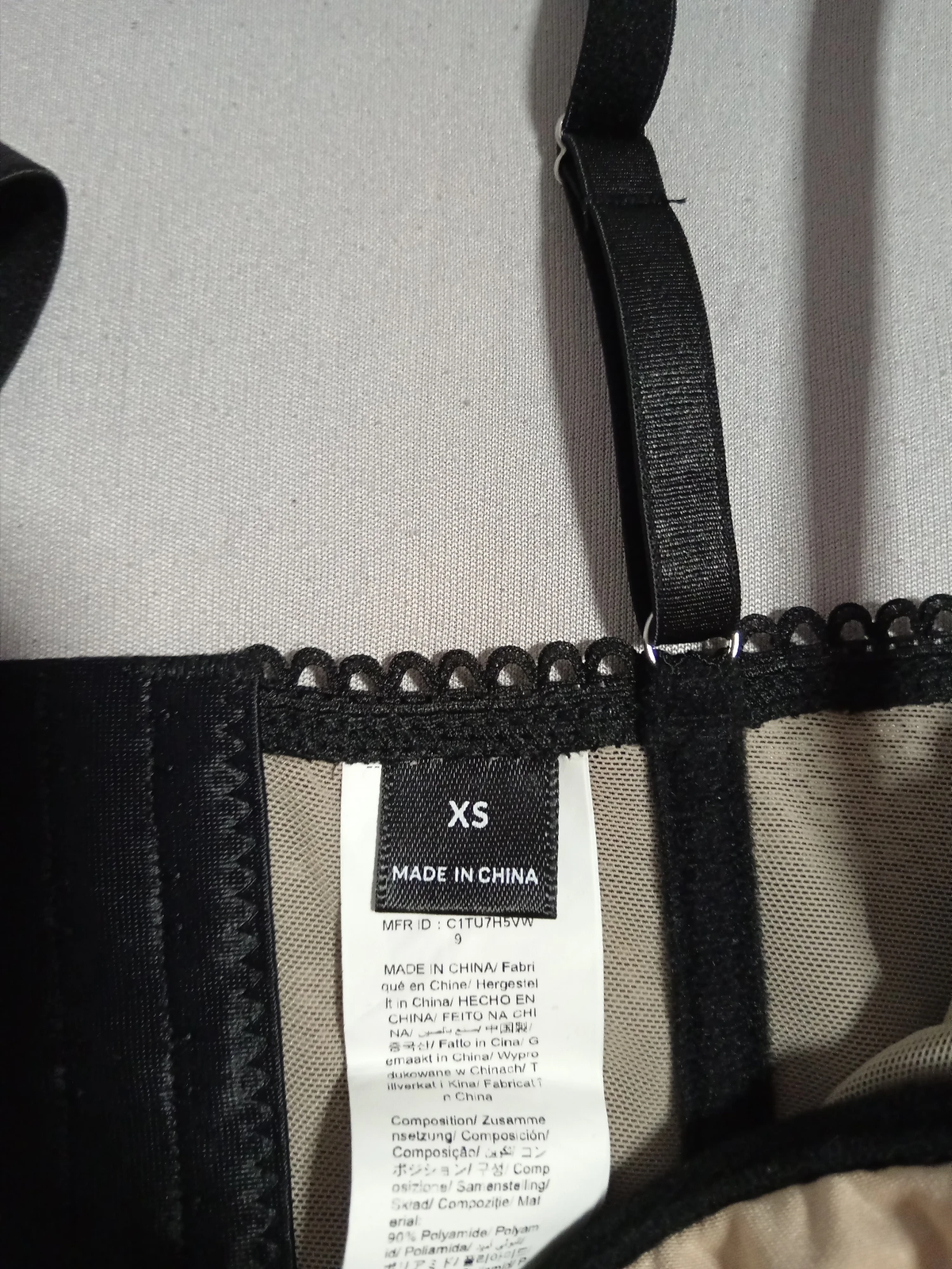 Shein crni čipkani korset / Vel. XS