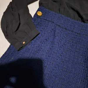 Zara tvid haljina sa zlatnim dugmadima