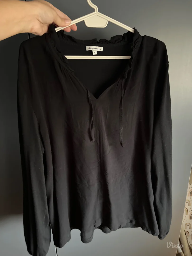 Tom Tailor - crna zenska bluza XL