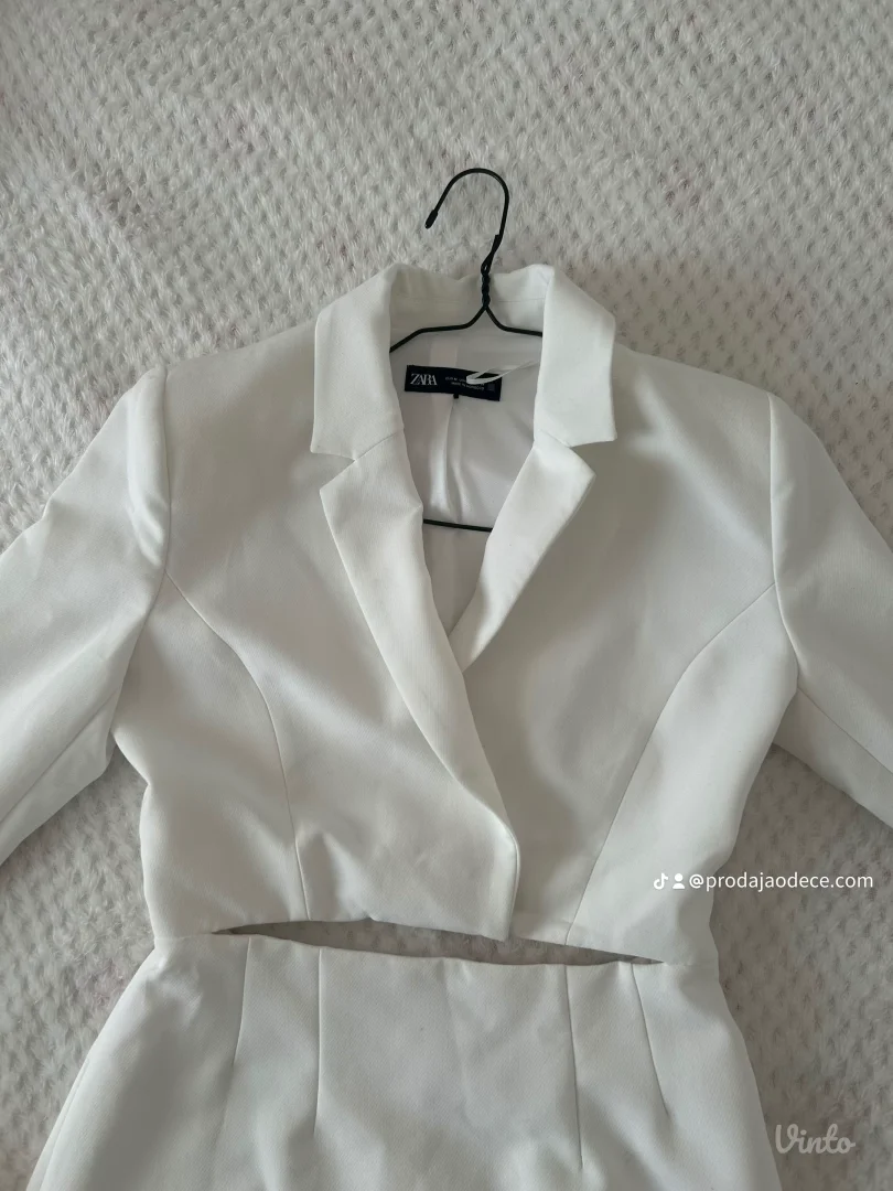 NOVO zara haljina M vel bele boje dug rukav