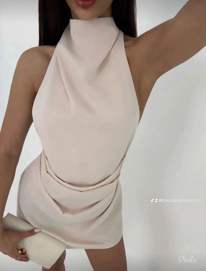 Shein NOVO haljina xs bež boje bez rukava