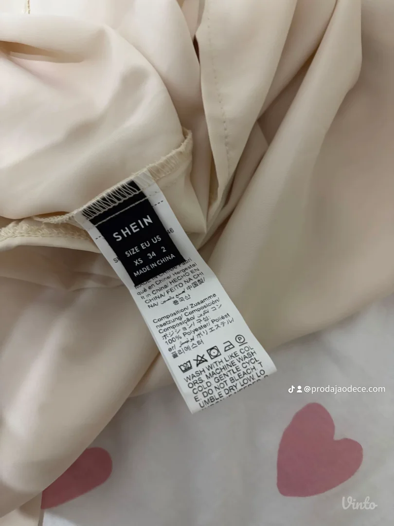 Shein NOVO haljina xs bež boje bez rukava