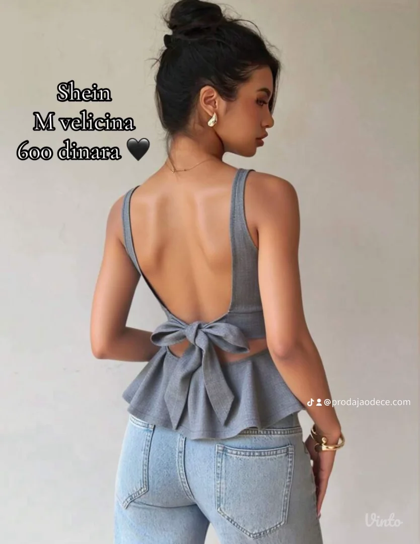 NOVO Shein siva majica S i M vel