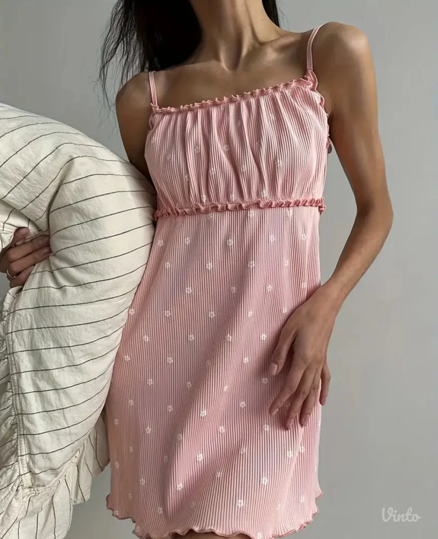 Shein spavacica+ ogrtač S vel roze