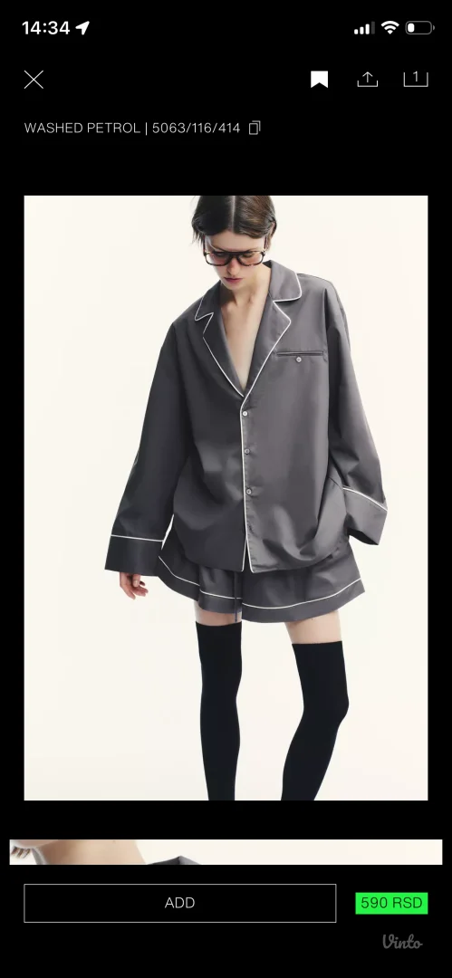 Zara nov sivi komplet