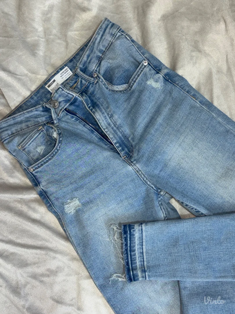 Bershka Super High Waist Skinny farmerke