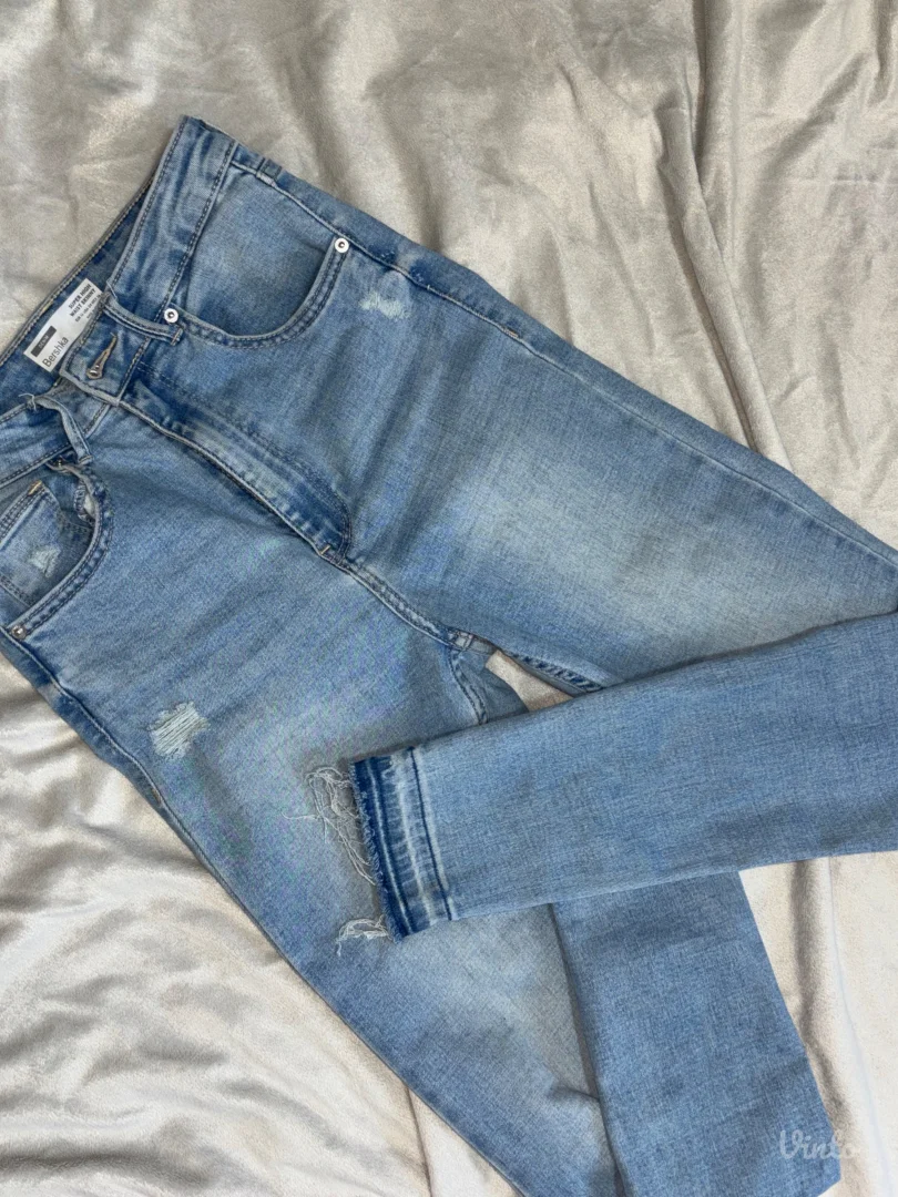 Bershka Super High Waist Skinny farmerke