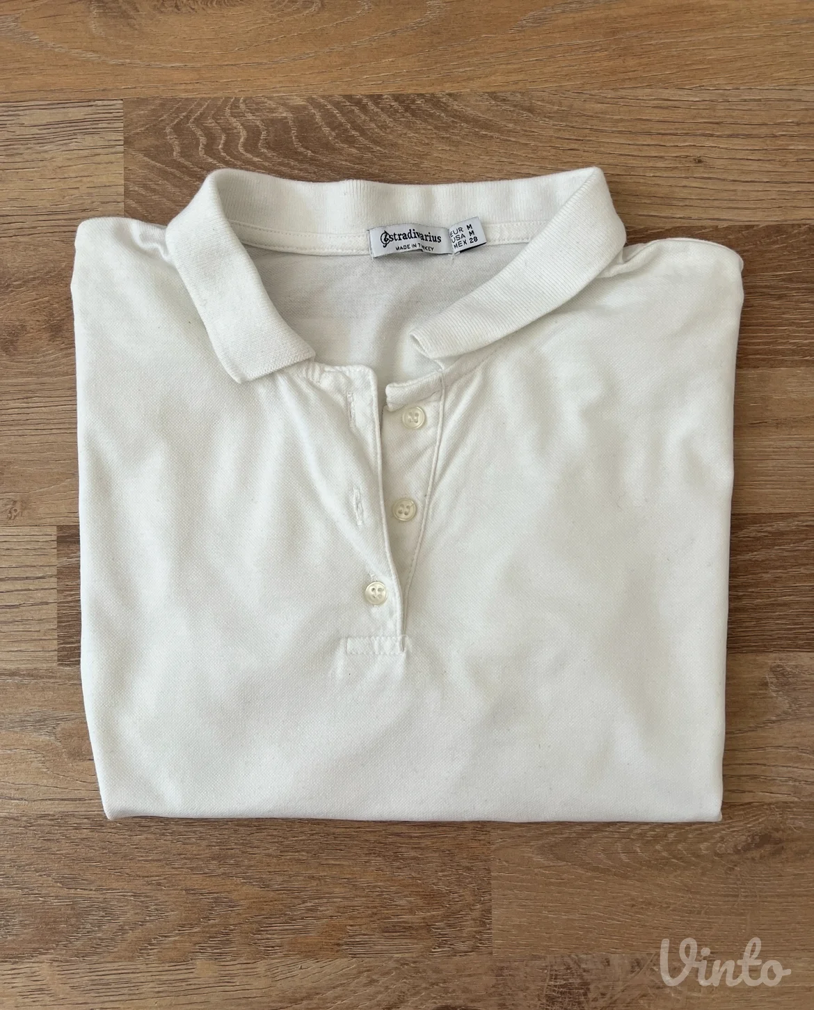 Stradivarius bela polo majica