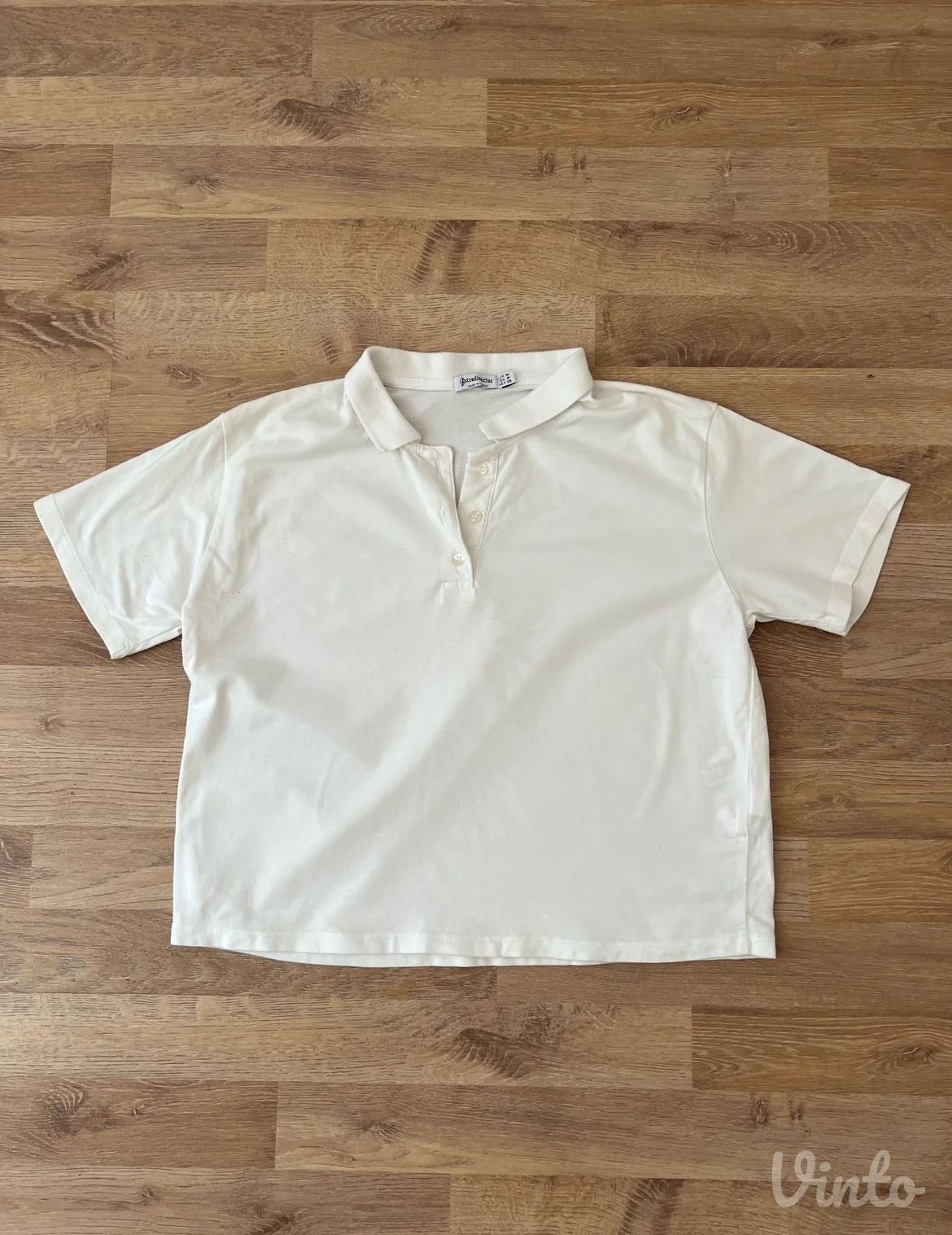 Stradivarius bela polo majica