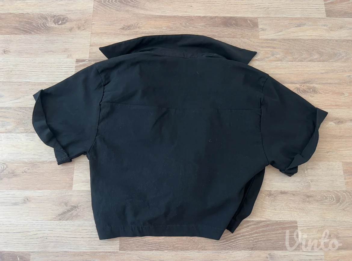Crna croptop košulja/majica