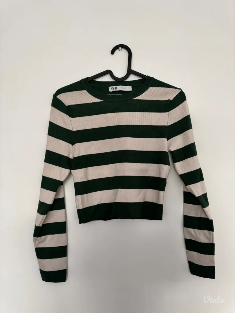 ZARA prugasti crop top dzemper