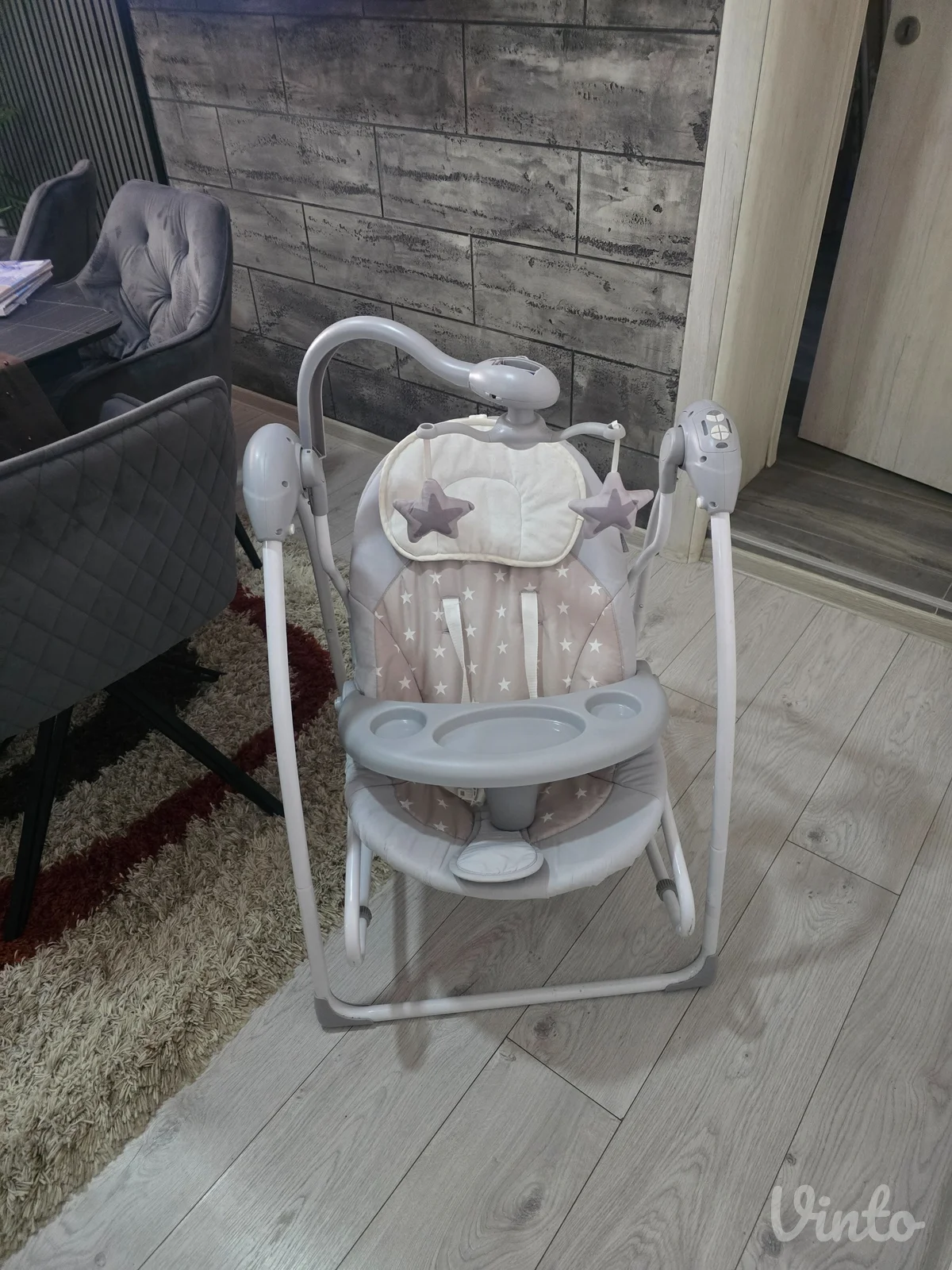 Elektricna njihalica jungle 2u1 za bebe ljuljaska
