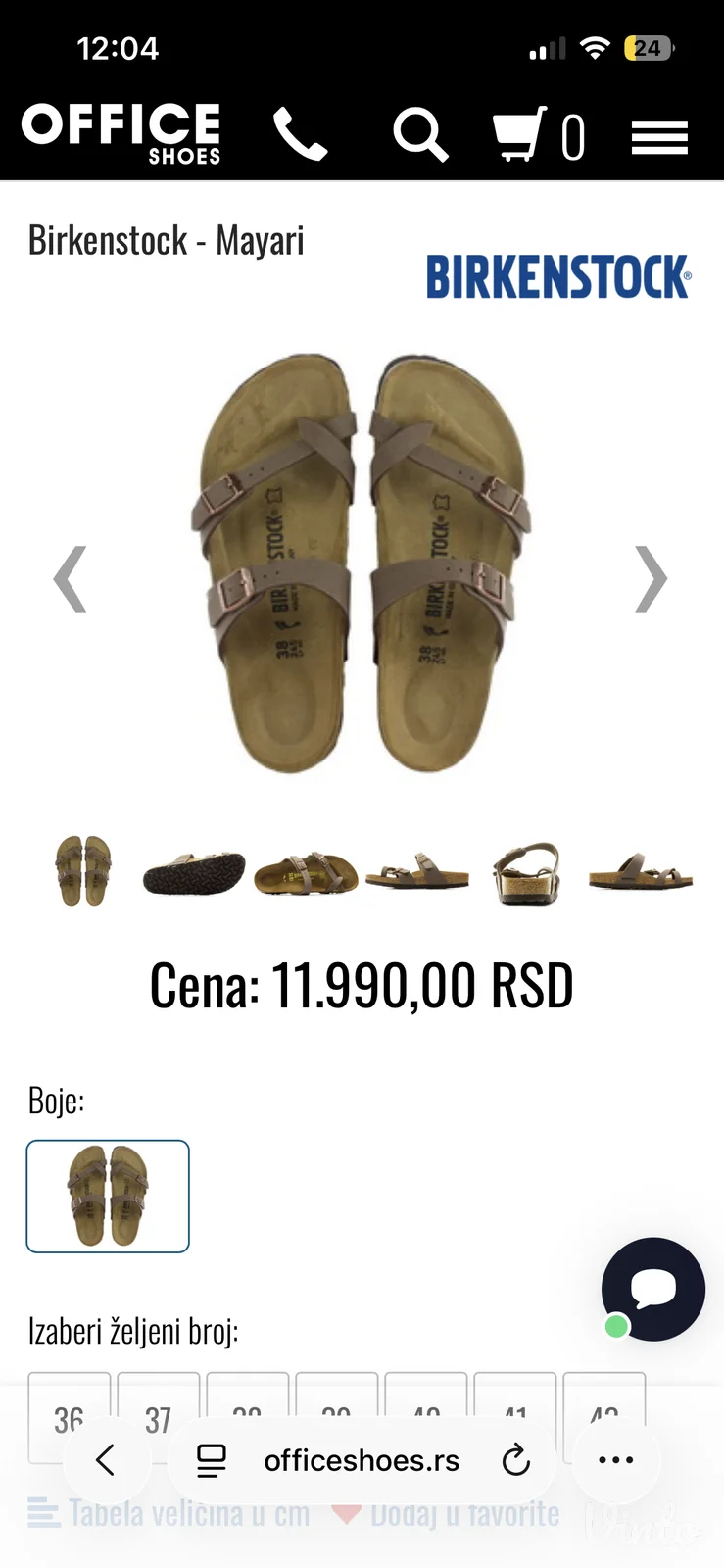 Birkenstock Mayari papuče
