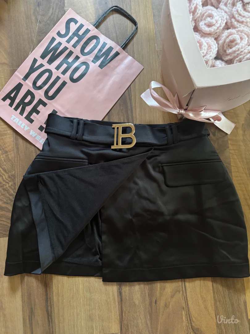 satenska mini suknja