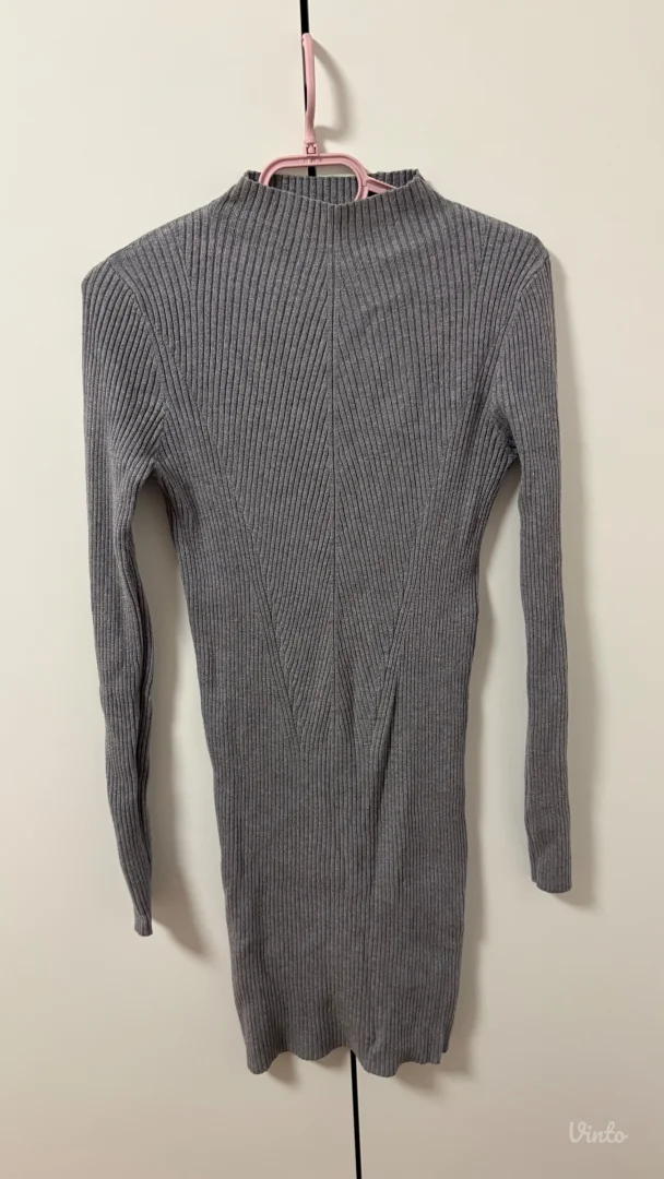 Siva uska kratka haljina