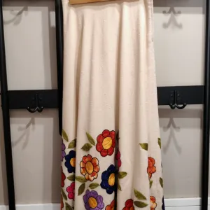 Vintage suknja sa podsuknjom cvetna