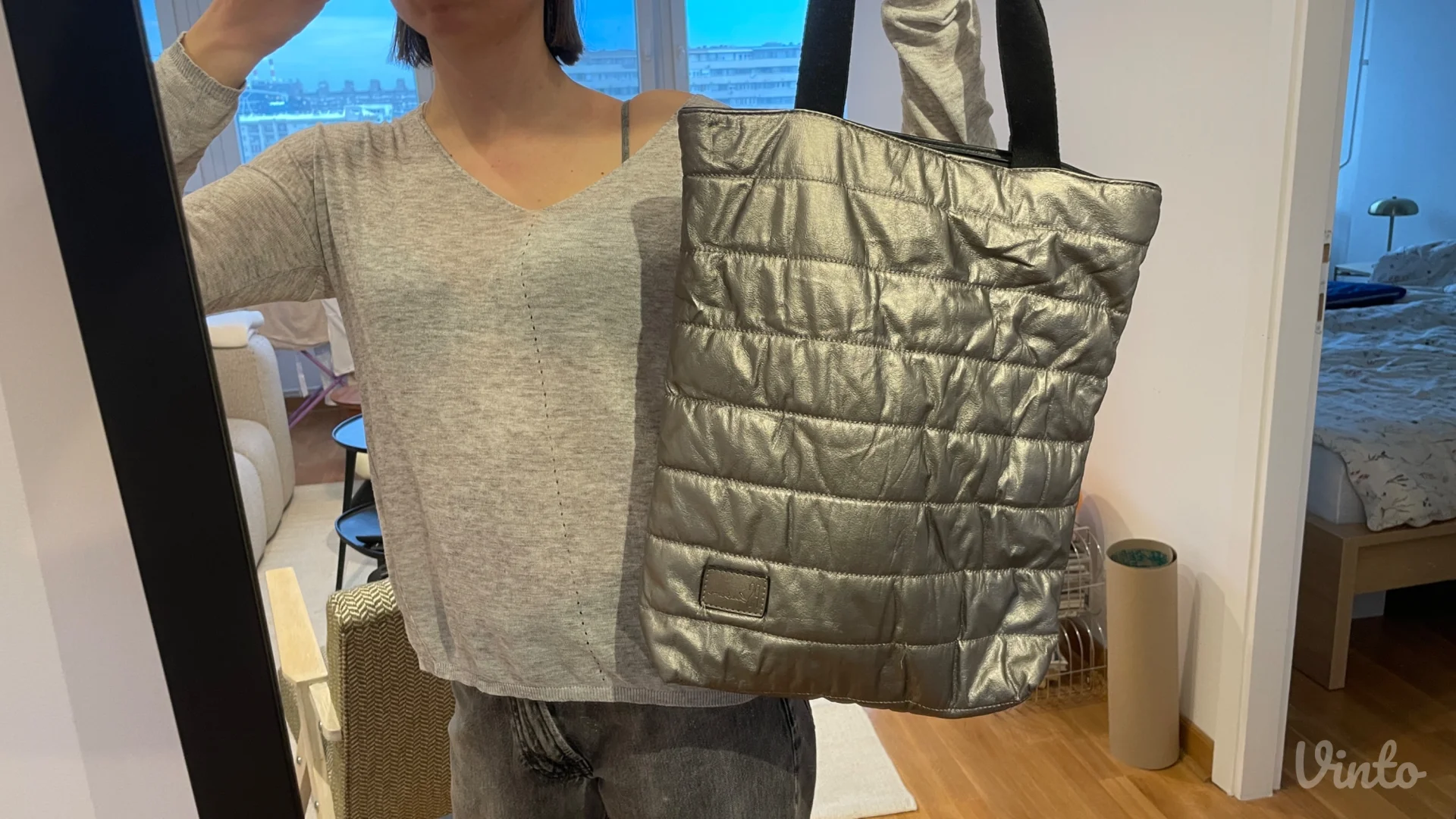 PS fashion srebrna torba