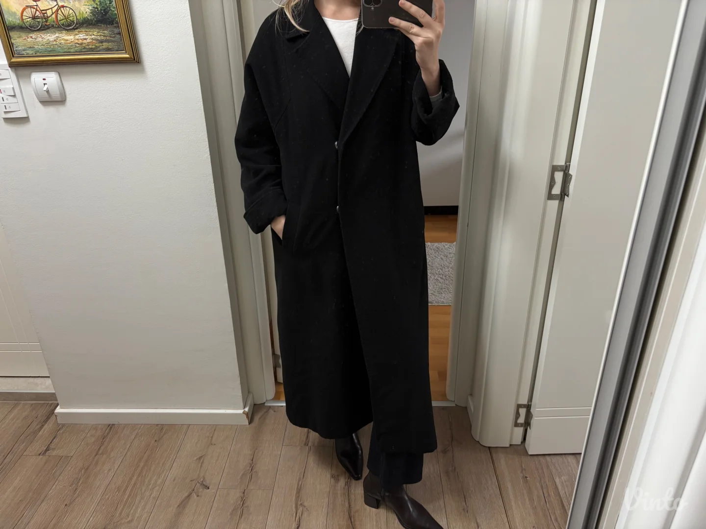 Crni kašmirski kaput