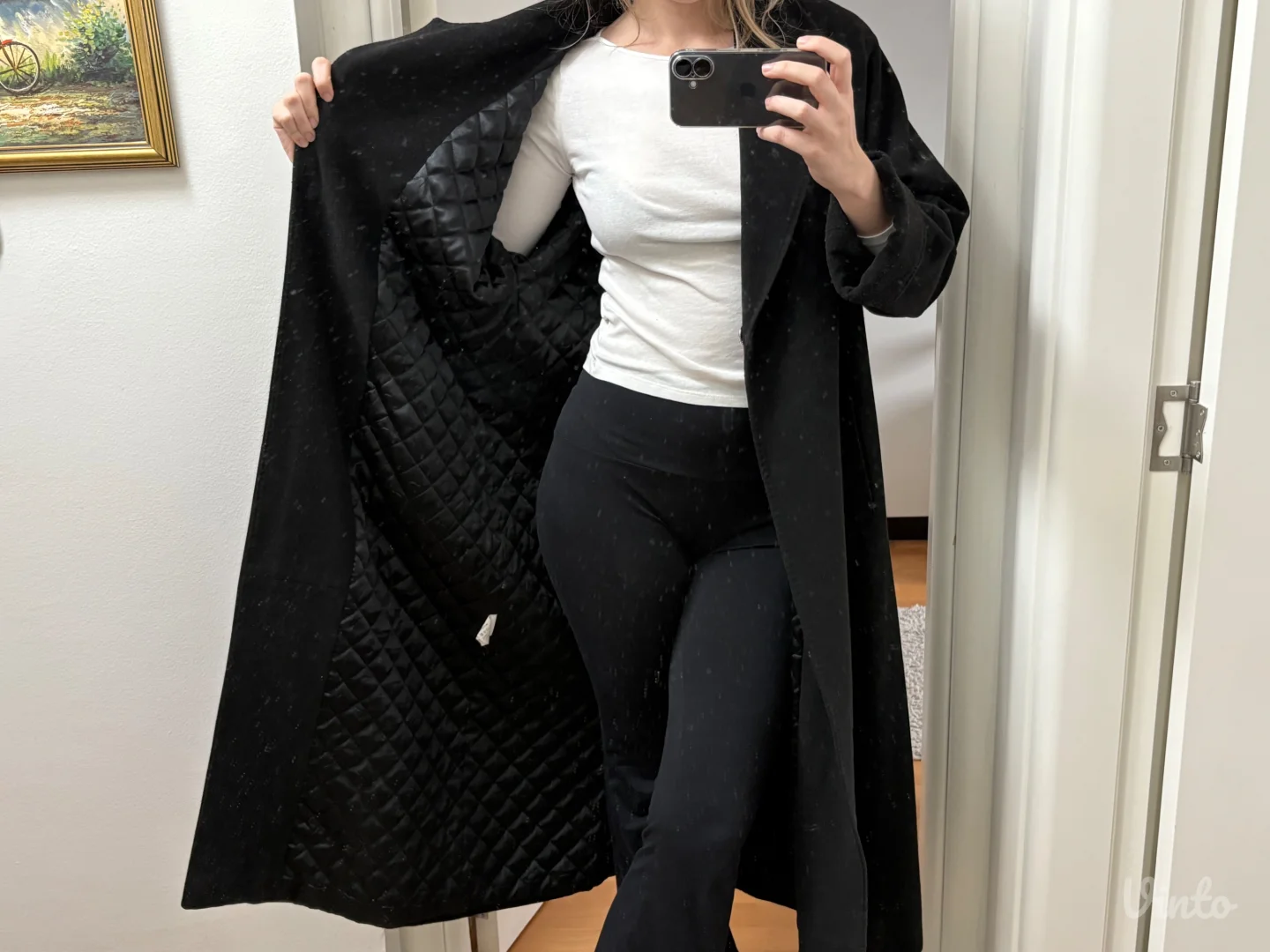 Crni kašmirski kaput