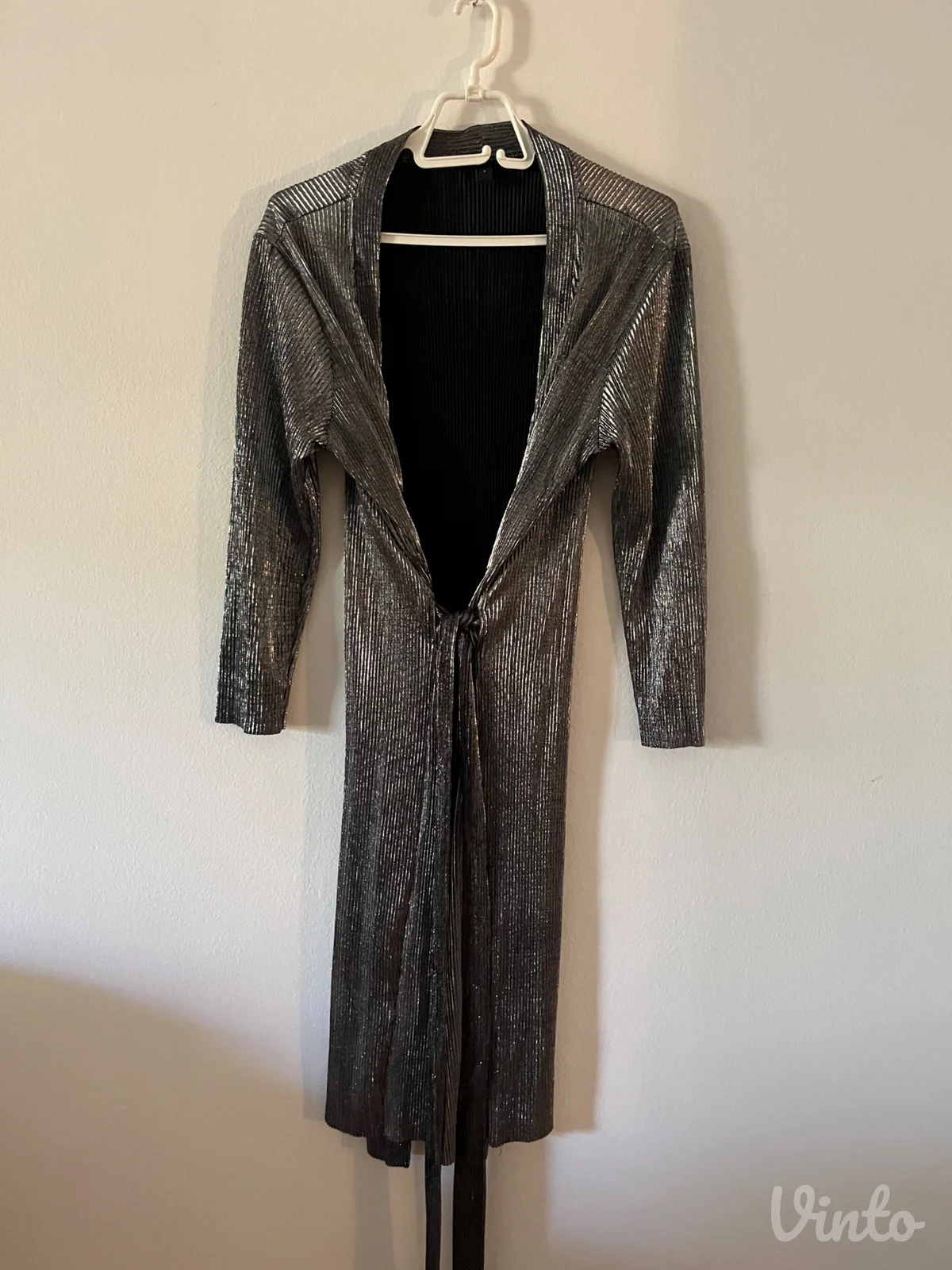 Srebrni metalik kimono/haljina