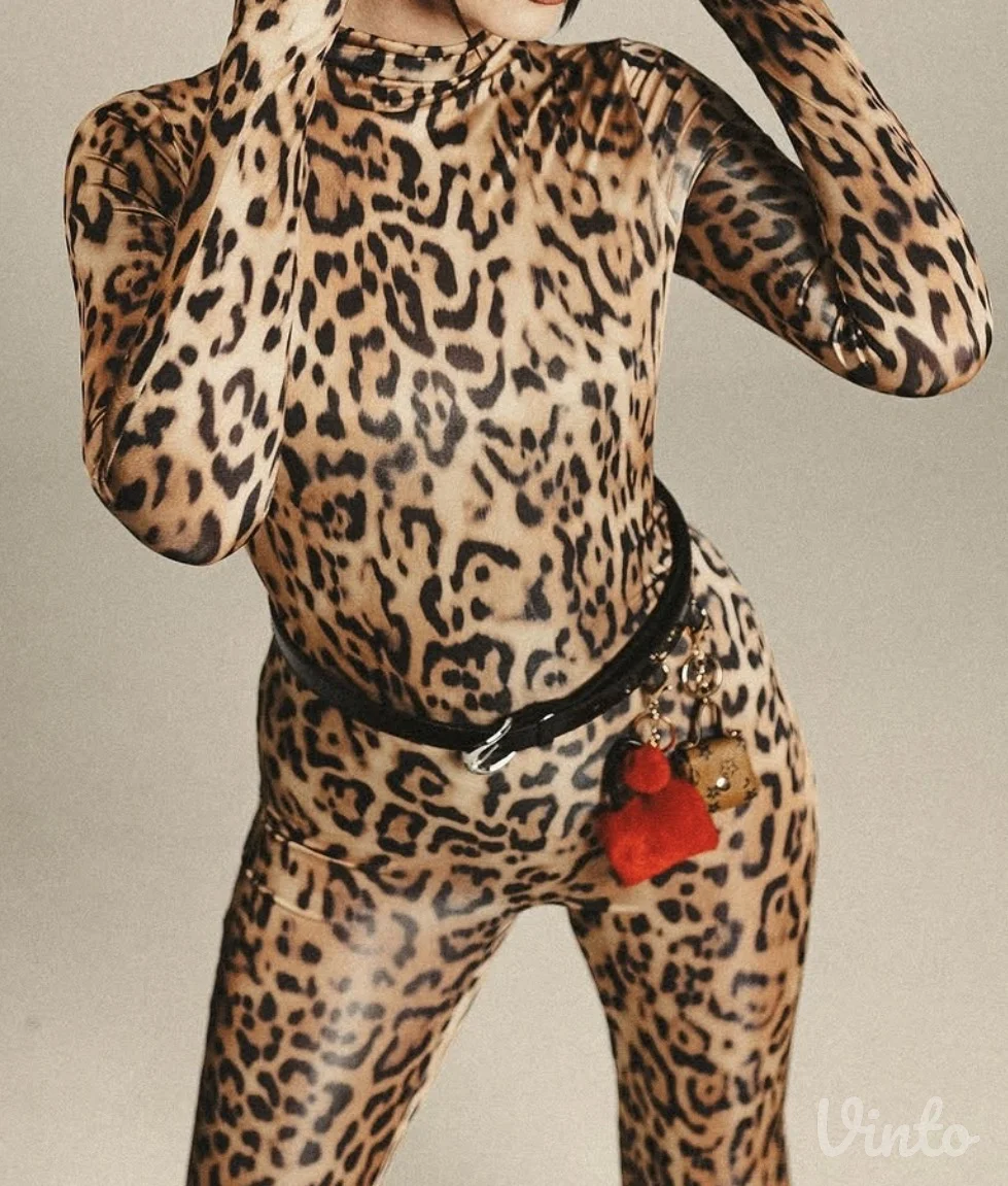 H&M leopard kombinezon/unitard