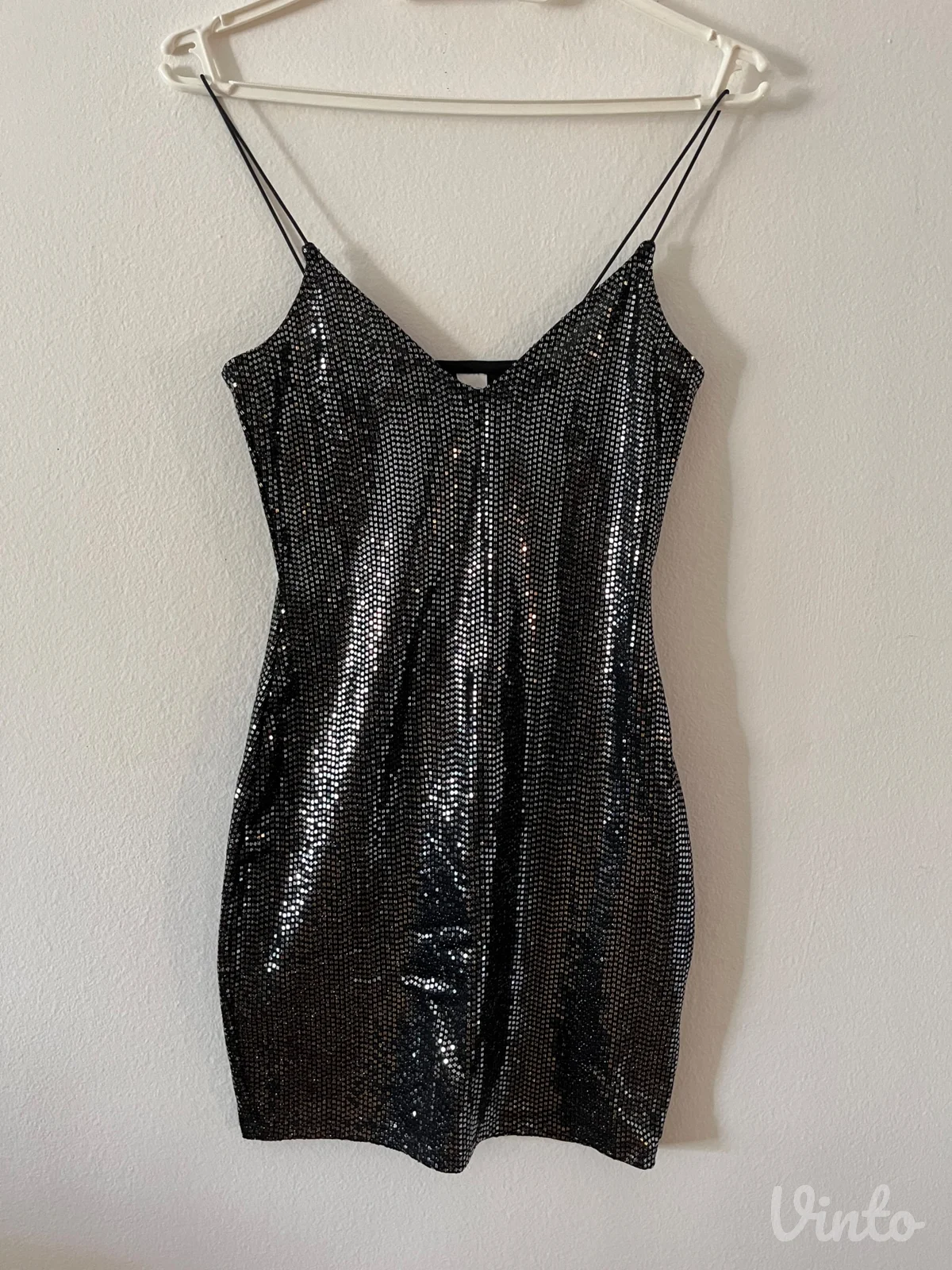 H&M metalik haljina