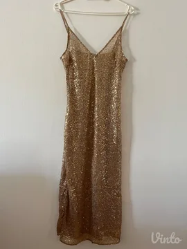 H&M zlatna haljina