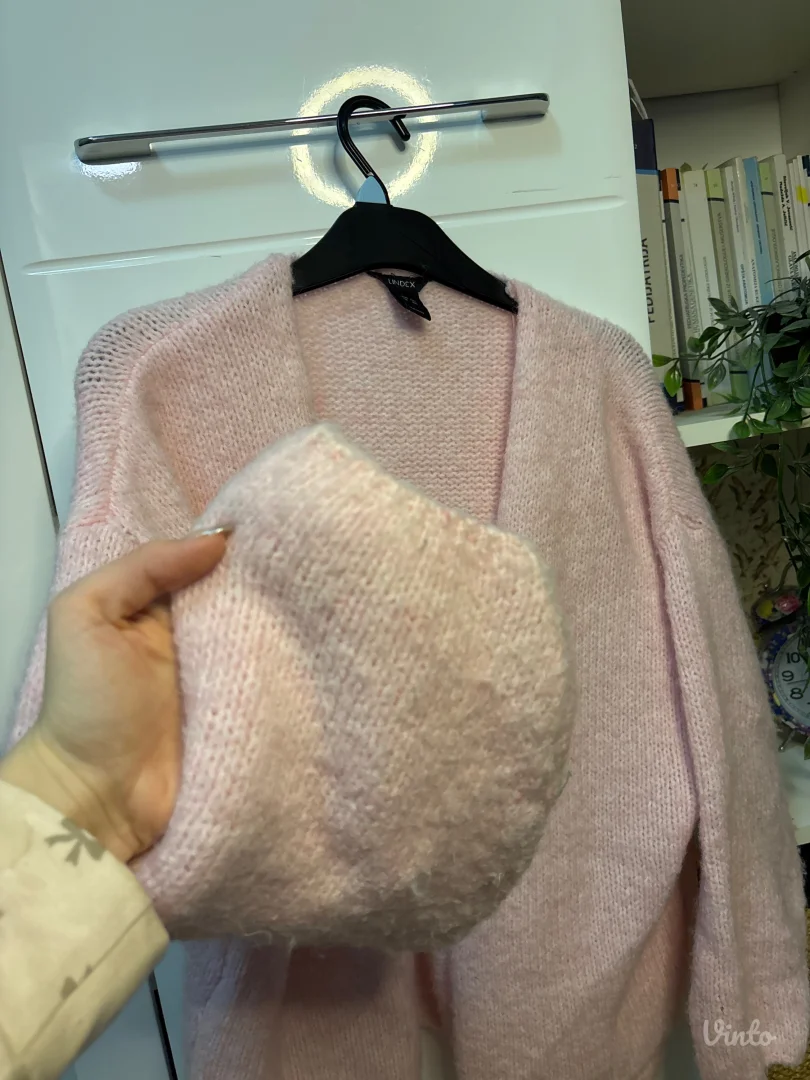Lindex svetlo roze kardigan
