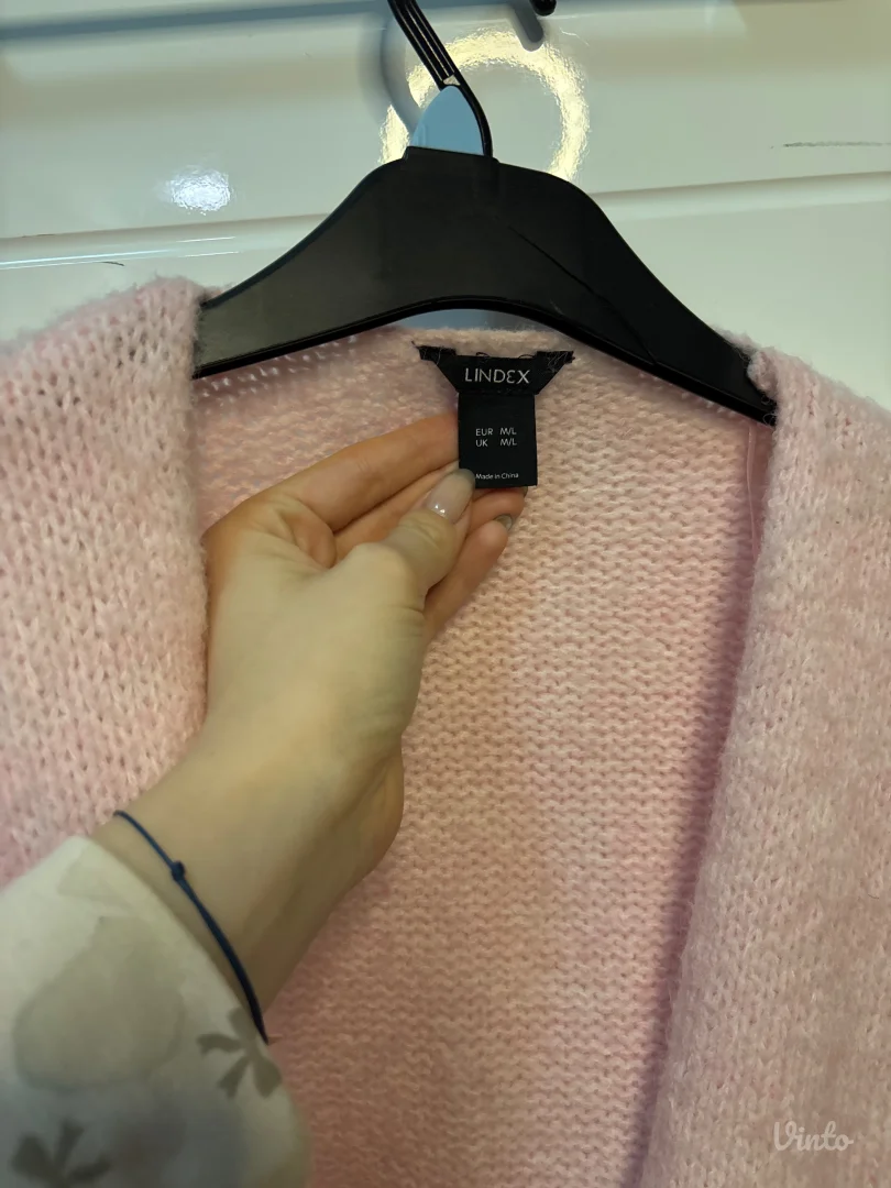 Lindex svetlo roze kardigan