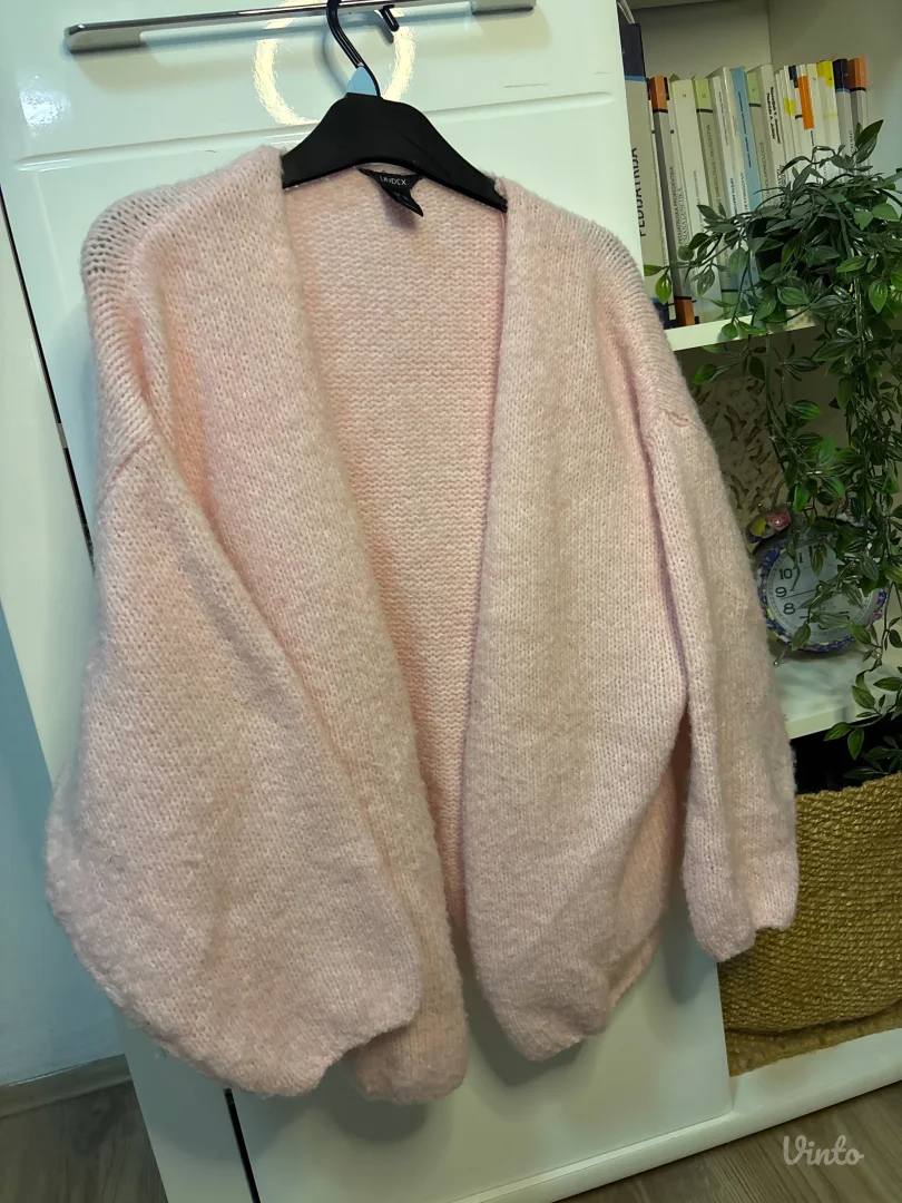 Lindex svetlo roze kardigan