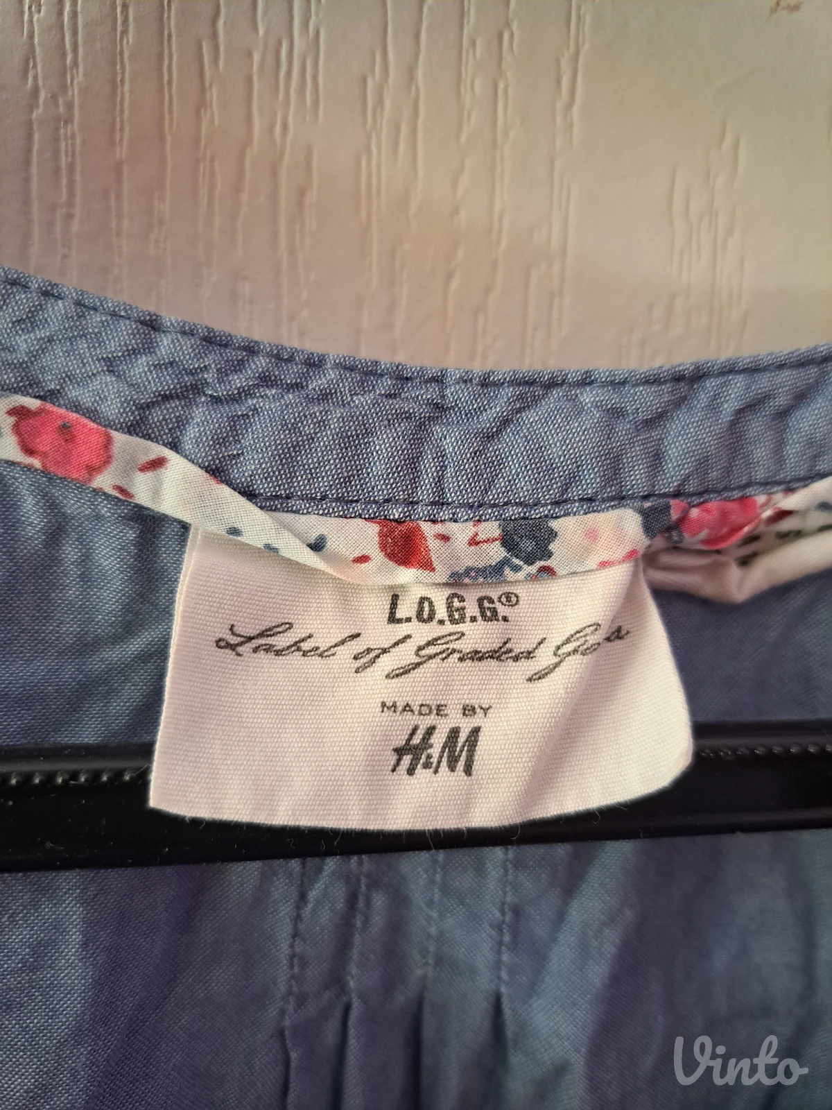 H&M L.O.G.G. teksas plava pamučna haljina
