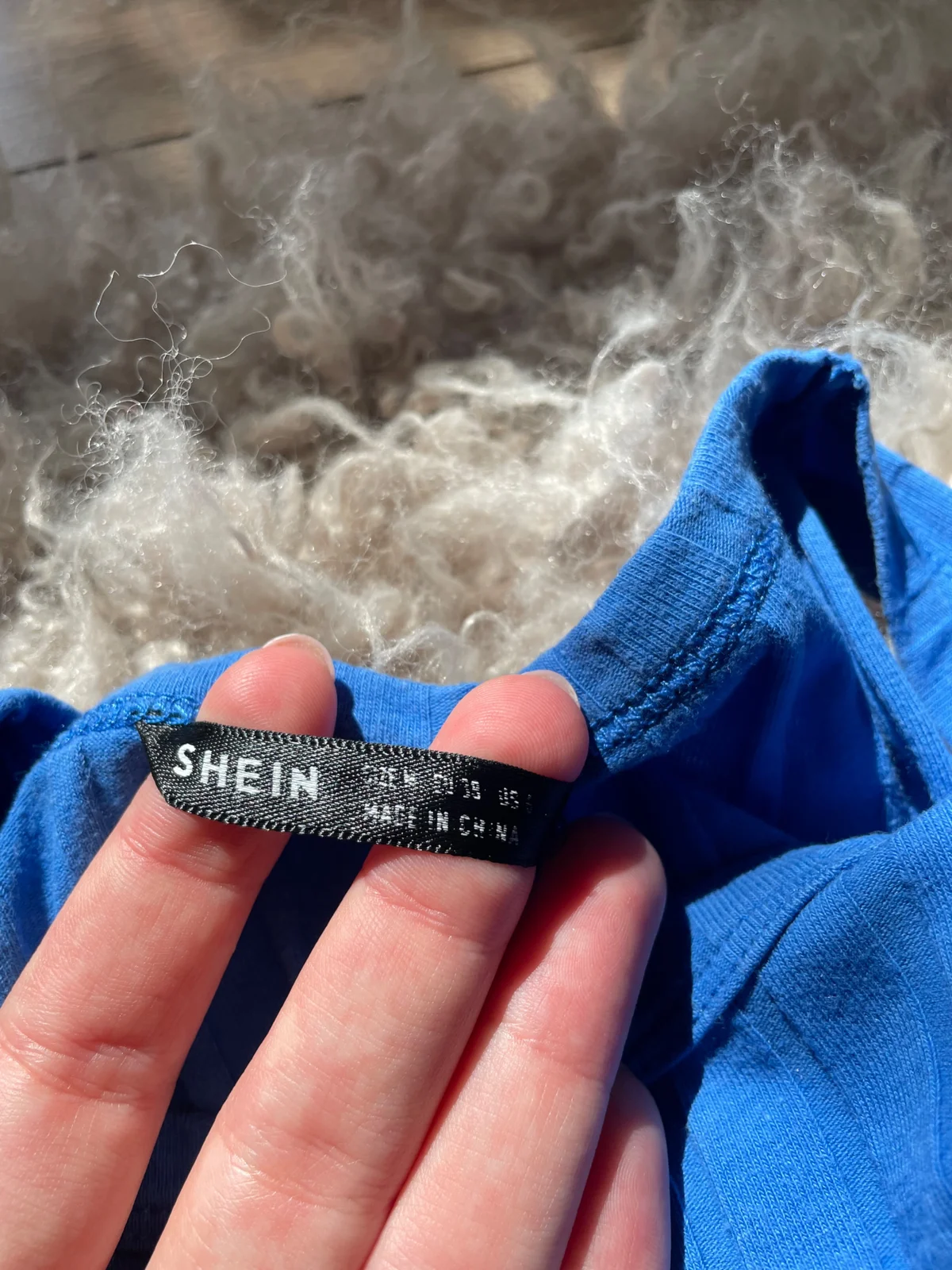 shein plavi top