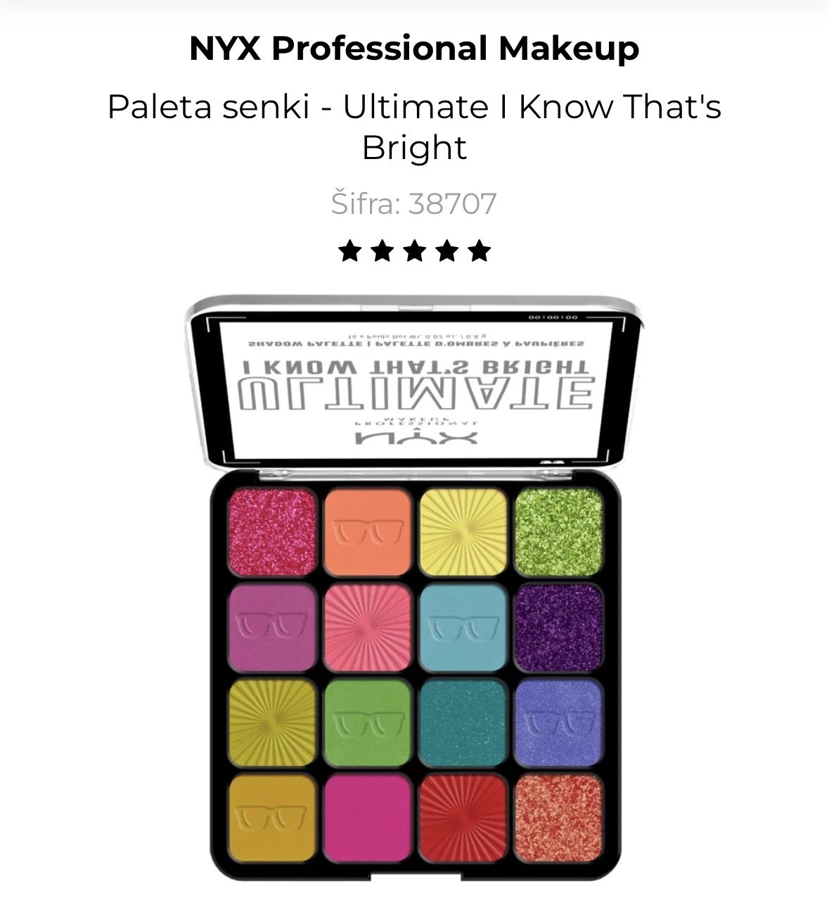 NYX paleta senki za oči