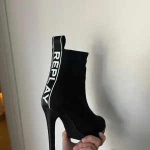 Replay čizme na štiklu, crne, br.38